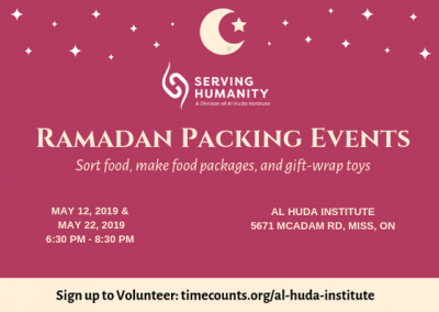 Ramadan Packing Events 2019